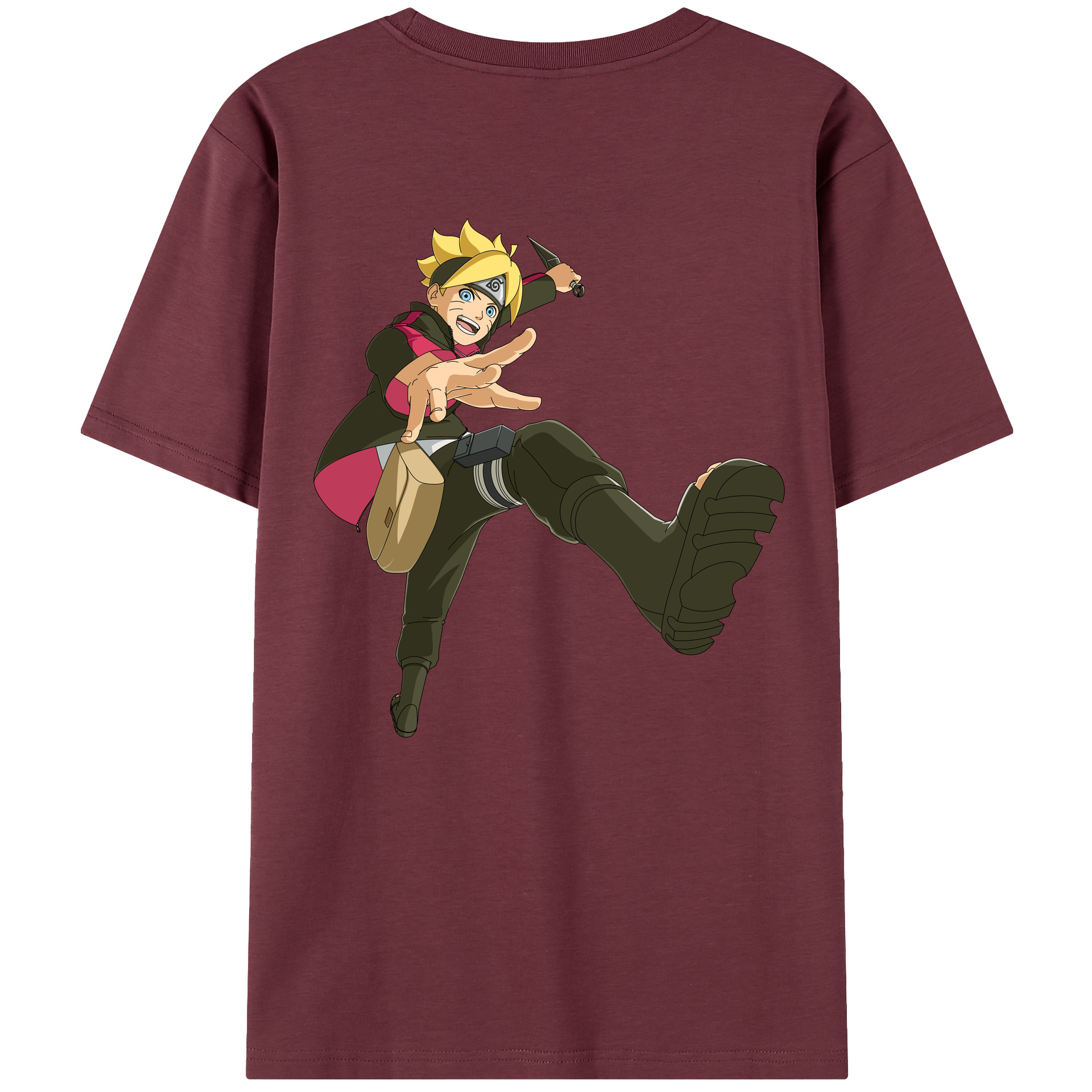（画像用） NARUTO -ナルト- うずまき ボルト Uzumaki Boruto 綿100％半袖Tシャツ（背面プリント）